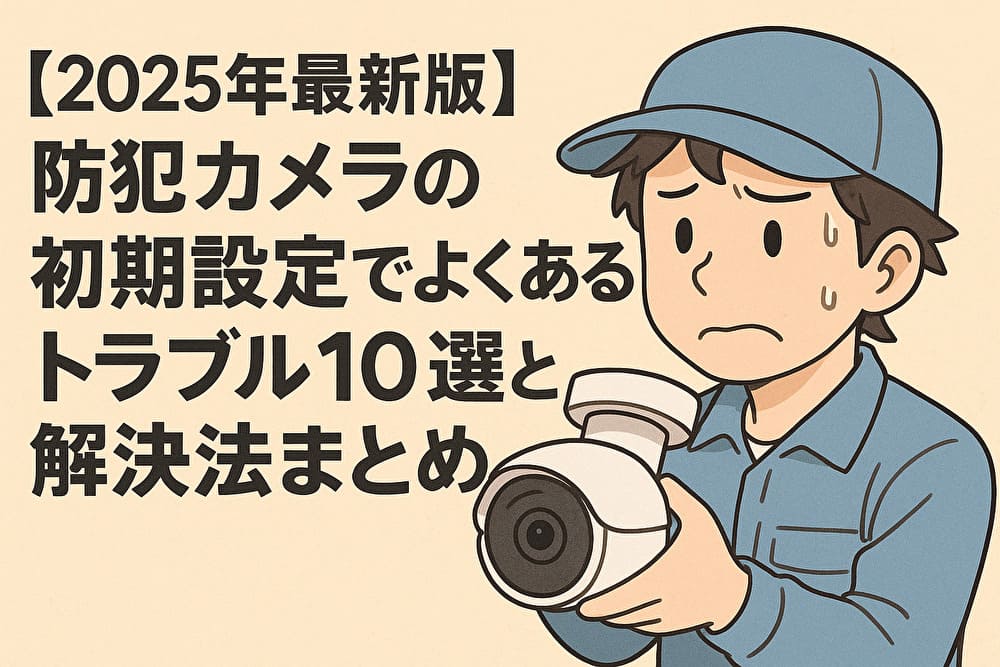 【2025年最新版】防犯カメラの初期設定でよくあるトラブル10選と解決法まとめのアイキャッチ画像