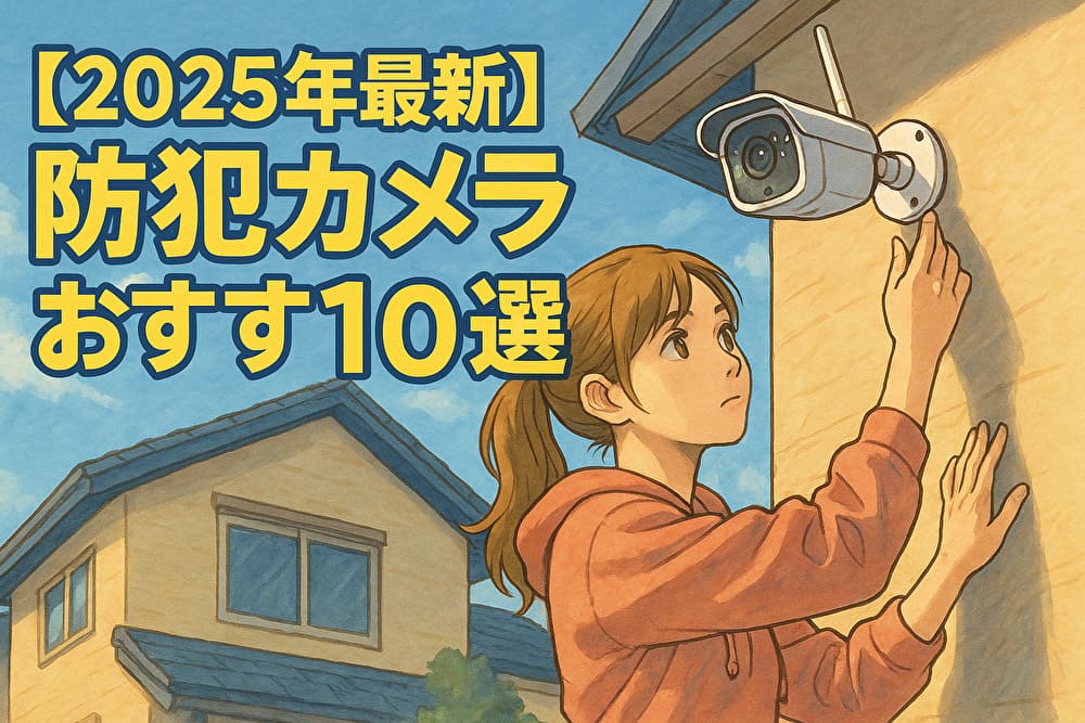 【2025年最新】防犯カメラおすすめ10選｜屋外・室内・Wi-Fi対応モデル徹底比較！のアイキャッチ画像