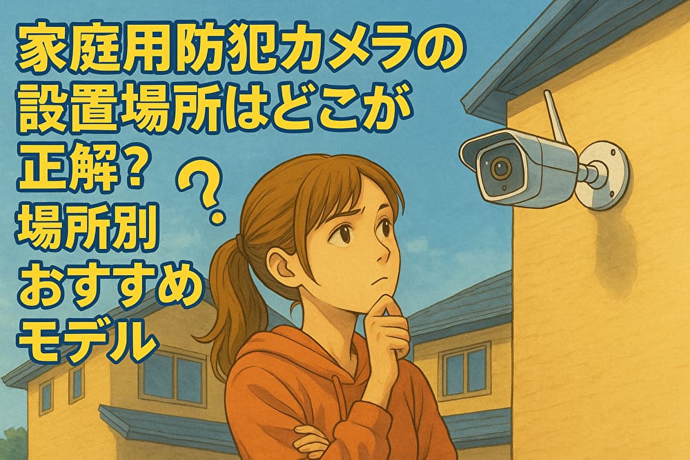 家庭用防犯カメラの設置場所はどこが正解？場所別おすすめモデルと失敗しない選び方のアイキャッチ画像