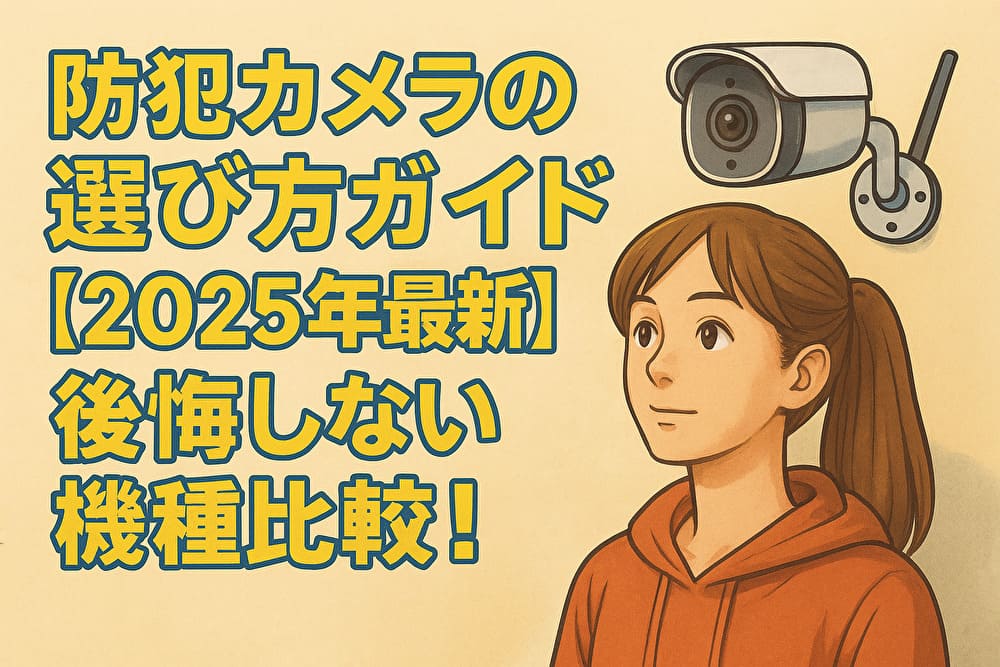 防犯カメラの選び方ガイド【2025年最新】失敗しない5つのチェックポイント＆後悔しない機種比較！のアイキャッチ画像